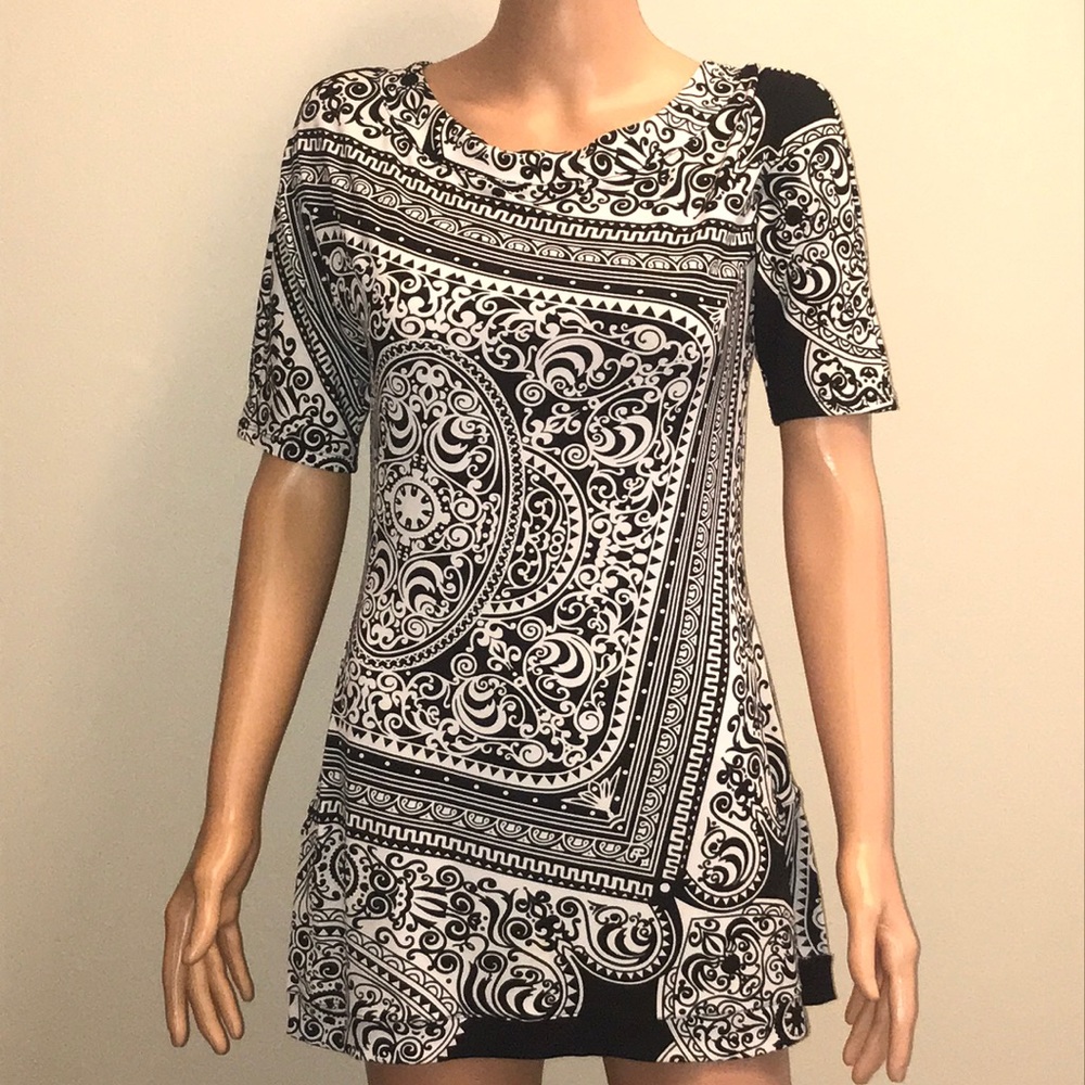 WHBM stretch bandanna print mini dress  xs